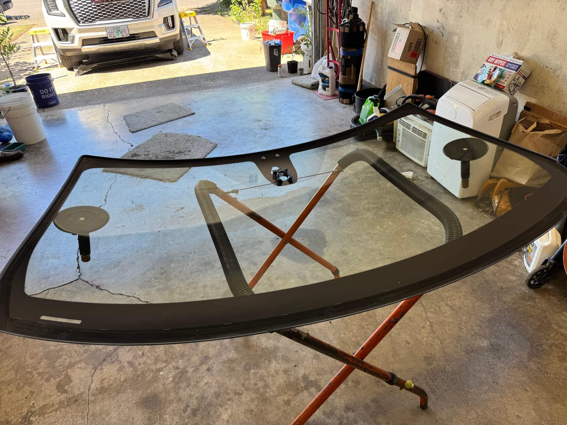 windshield scuffed, cleaned and activated using oem approved Sika activator/primer